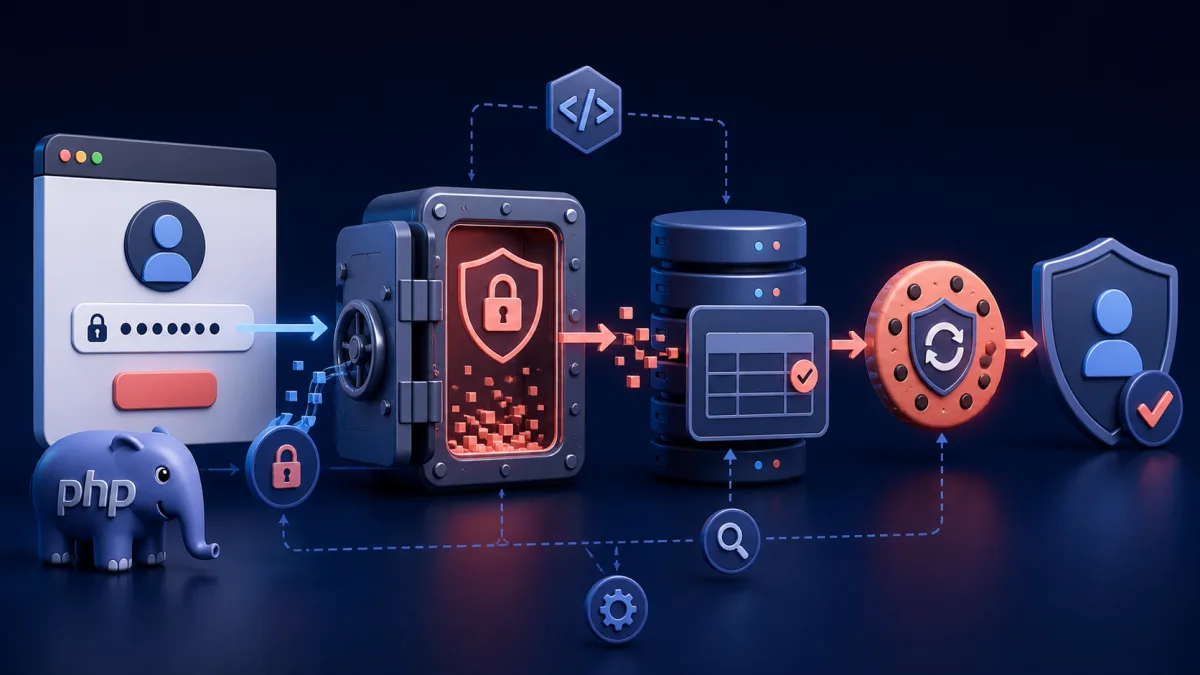 Technical illustration for Create a Secure Login System with PHP