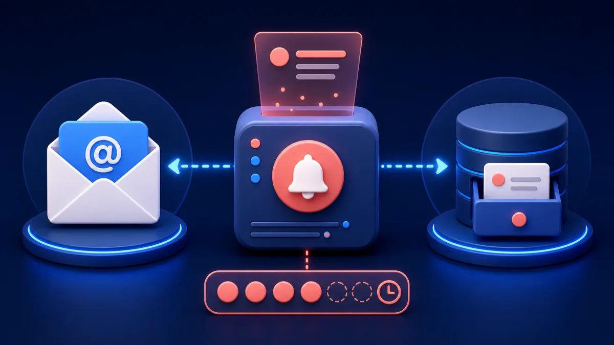 Technical illustration for Send Database and Email Notifications in Laravel